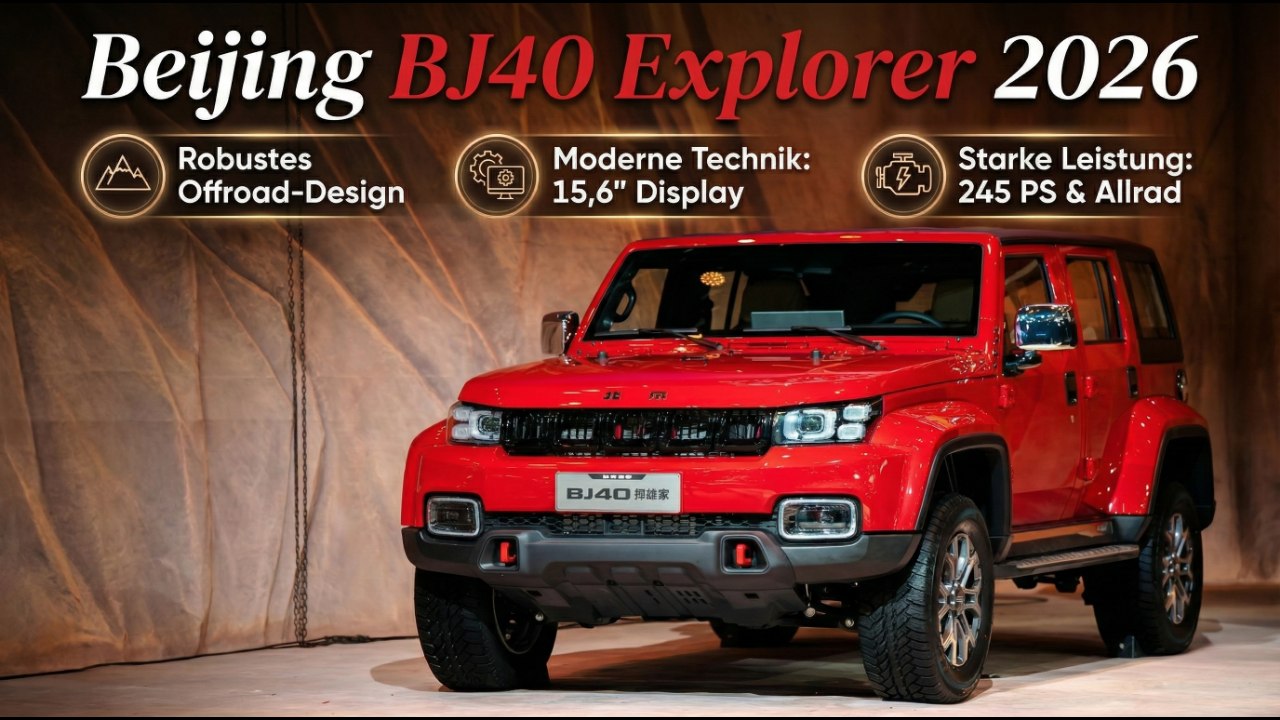 BJ40 Explorer 2026 von Beijing: Klassischer Offroader modern interpretiert