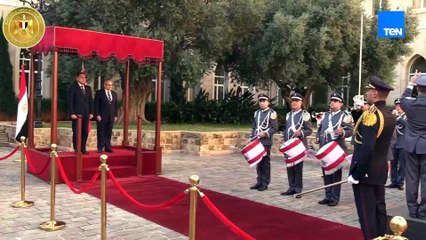 مراسم استقبال رسمية لرئيس الوزراء المصري في السراي الحكومي بالعاصمة بيروت