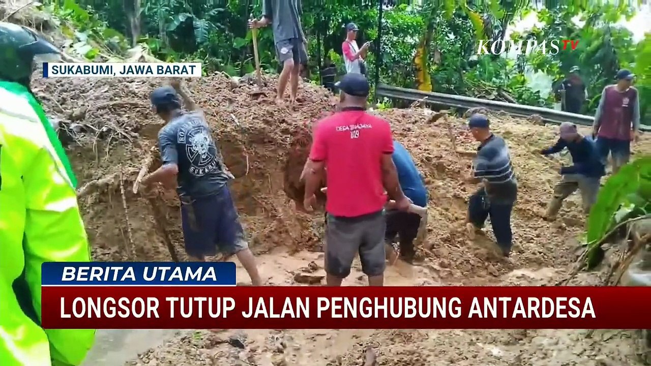 Longsor Tebing 30 Meter Tutup Jalan 5 Desa di Sukabumi, Aktivitas Warga Lumpuh