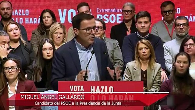 Los candidatos a las elecciones extremeñas piden el voto en el cierre de campaña