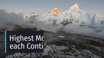 Highest Mountains on each Continent