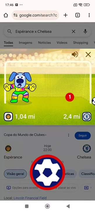2 - Espérance x Chelsea - 6 Gols - Jogo Google Copa do Mundo de Clubes