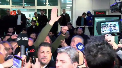 Havalimanında Sadettin Saran'a karşılama