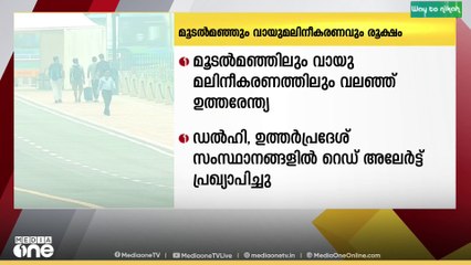 മൂടൽമഞ്ഞിലും വായു മലിനീകരണത്തിലും വലഞ്ഞ് ഉത്തരേന്ത്യ..