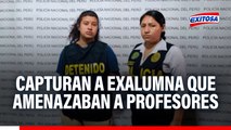 ¡De no creer! Capturan a EXALUMNA de colegio en El Agustino que extorsionaba a profesores