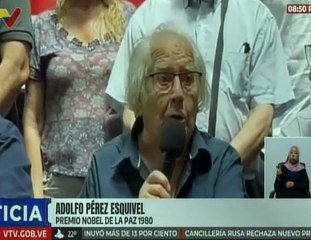 Prof. Adolfo Pérez Esquivel instó a denunciar ante la CPI los delitos del imperialismo en el Caribe