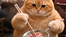 🐱🍲潮汕牛肉火锅 #胖橘 #会做饭的猫