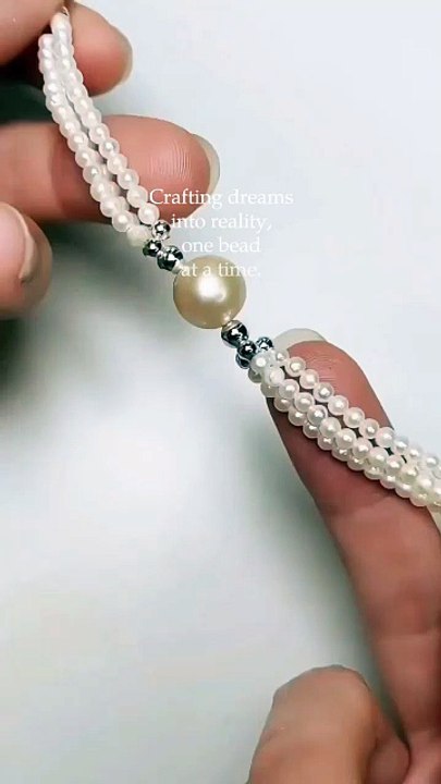 Elegant Pearl Chain Bracelet 🤍 | Handmade Minimal Jewelry