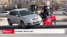 Otomobil, refüje çıktı