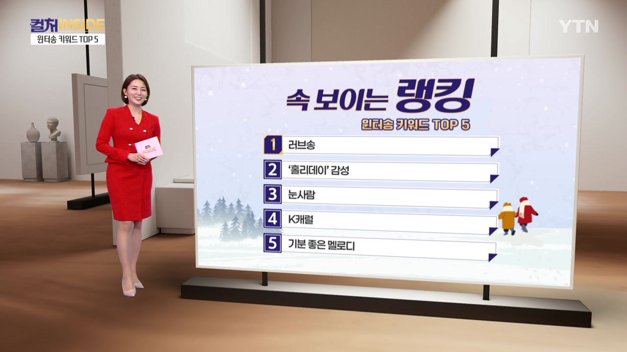 [컬처인사이드] 속 보이는 랭킹 - 설렘 가득 윈터송 TOP5  / YTN