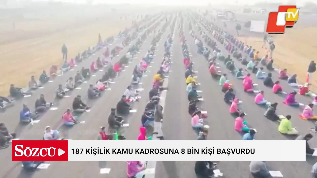 187 kişilik kamu kadrosuna 8 bin kişi başvurdu: Sınav uçak pistinde yapıldı