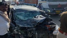 Car accident: Video: एनएच पर डीजल टैंकर से भिड़ी तेज रफ्तार कार, 1 युवक की मौत, 2 महिला समेत 4 घायल