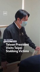 Taiwan President Visits Taipei Stabbing Victims