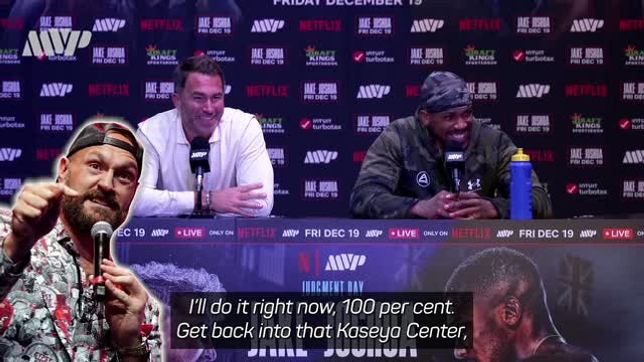 Joshua interviews Tyson Fury, Mike Tyson, Donald Trump and more thanks to a journalist's impressions