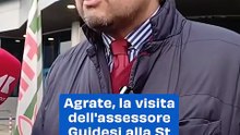 Agrate, la visita dell'assessore Guidesi alla St