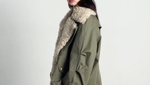 Chaqueta Motera para Mujer de Algodón - Abrigo Invierno Cálido