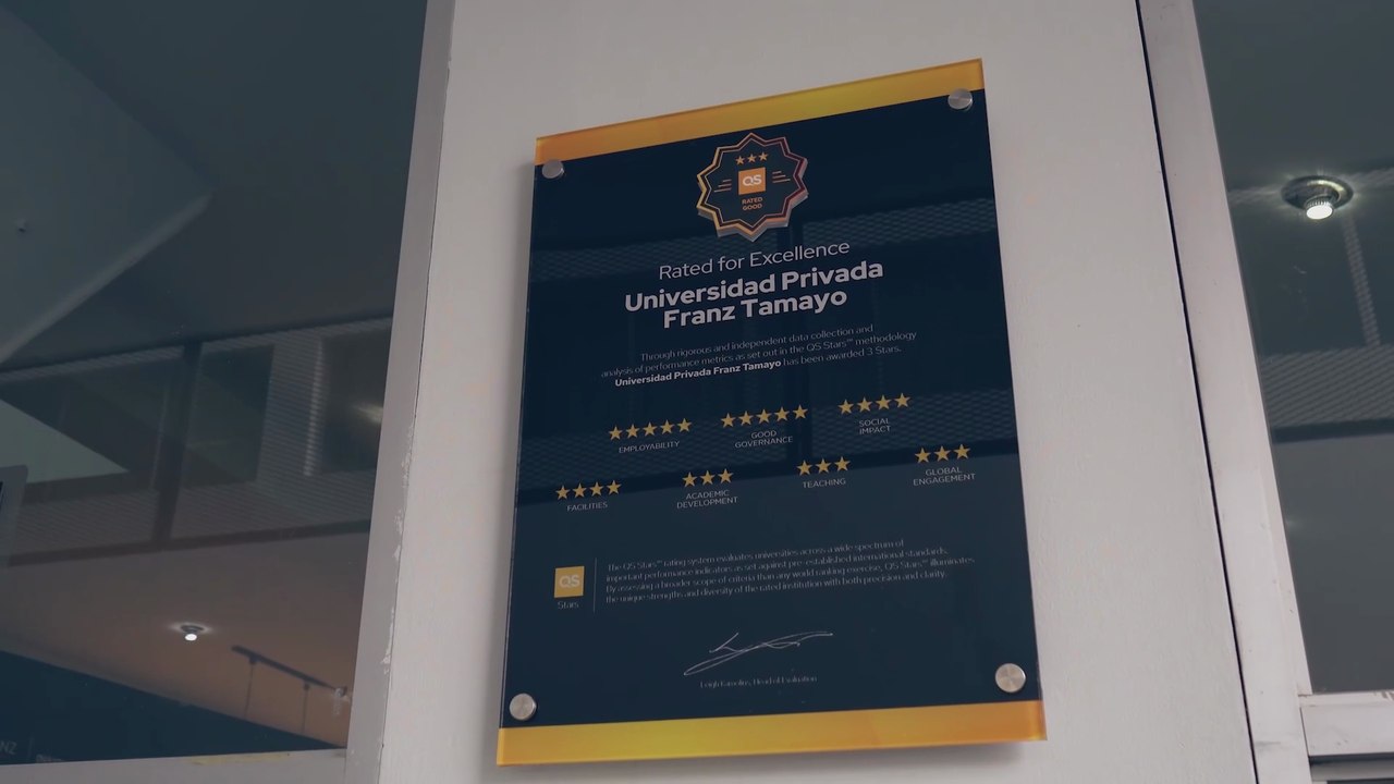 La certificadora internacional QS Stars avala el modelo y la calidad académica de Unifranz