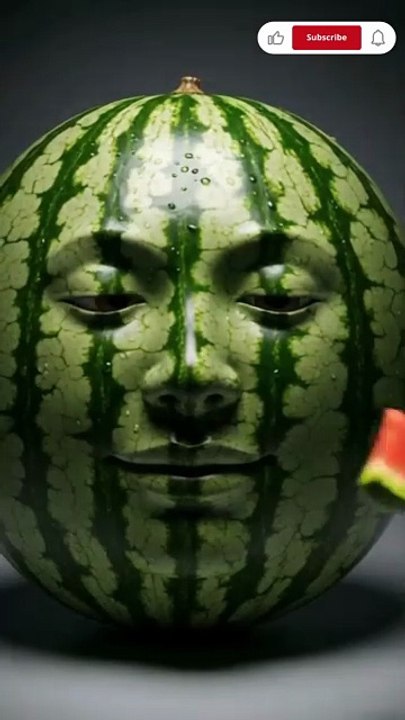 Watermelon is eating and dancing while singing 🤯 🎶