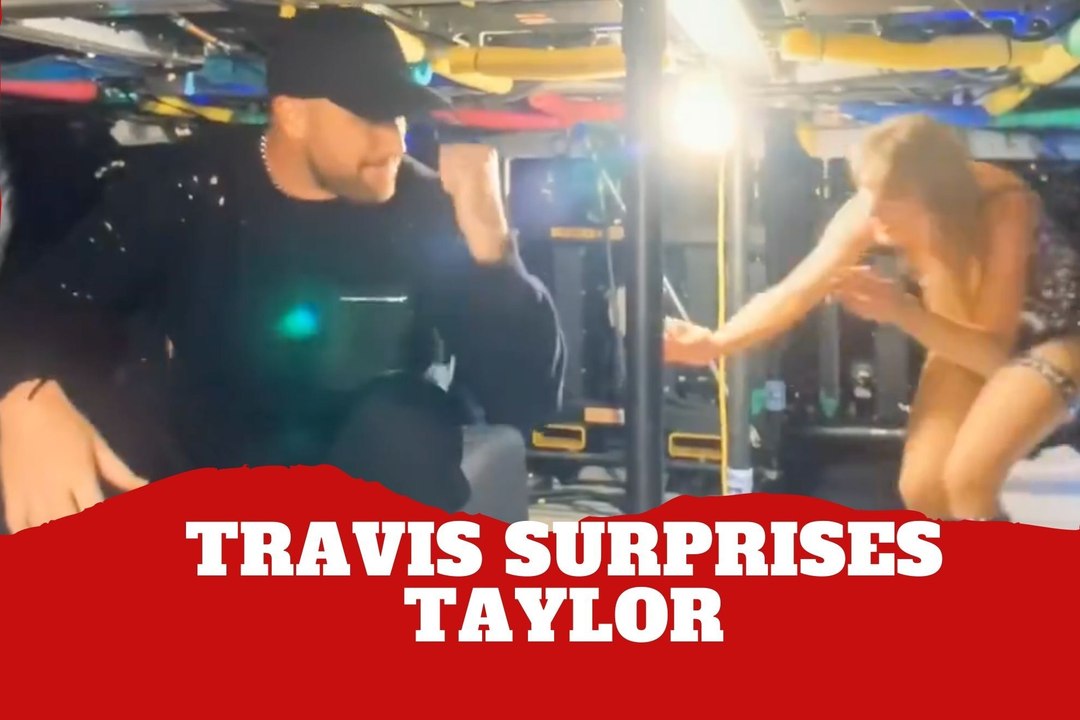 Travis Kelce surprises Taylor Swift in a lovabl...