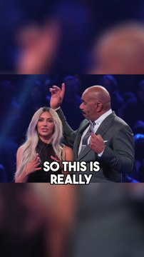 Kim Kardashian Stuns Steve Harvey on Celebrity Family Feud