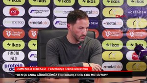 Domenico Tedesco: Ben şu anda gördüğümüz Fenerbahçe'den çok mutluyum