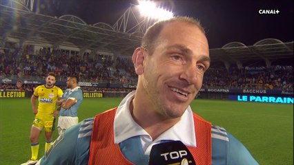 "Je suis venu ici pour essayer de sauver le club." 🎙️  L’émotion de Benjamín Urdapilleta après le premier succès de Perpignan en TOP 14 🥹  #USAPASM