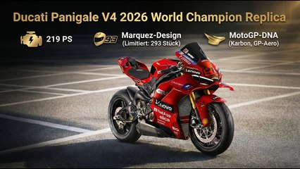 Ducati feiert Marquez’ WM-Titel mit der V4 2026 Replica