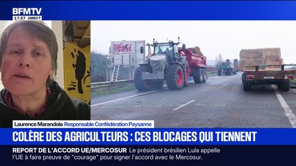 Colère des agriculteurs: "J'ai envie de dire au gouvernement, abattez le Mercosur, mais pas nos vaches", déclare Laurence Marandola, responsable Confédération Paysanne
