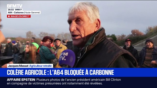 Colère des agriculteurs: On compte rester là [...] on n'est pas du tout écouté , déplore Jacques Massat, agriculteur retraité