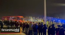 Juventus-Roma, l'arrivo in pullman dei giallorossi allo Stadium