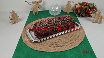 Buche de Noël poire chocolat - recette facile
