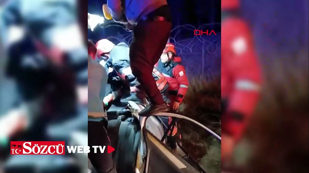 Malatya'da otomobil direğe çarptı; 1'i ağır, 2 yaralı