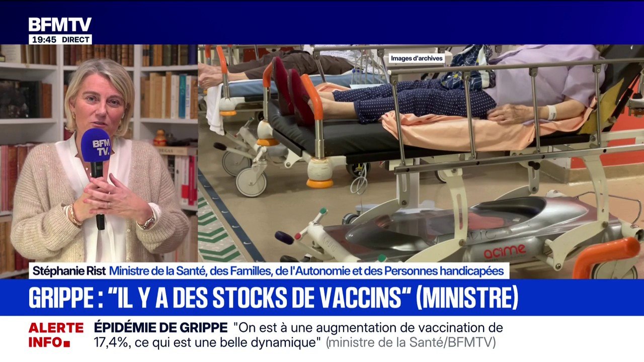 Épidémie de grippe: "On a une responsabilité en tant que professionnel à se faire vacciner", déclare Stéphanie Rist, ministre de la Santé