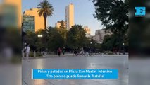 Piñas y patadas en Plaza San Martín con el 