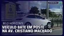 Veículo bate em poste na Av. Cristiano Machado