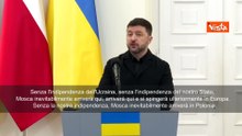 Zelensky: Se Ucraina sconfitta, Russia inevitabilmente arriverà in Polonia