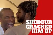 Shedeur Sanders had Deion Coach Prime Sanders cracking up