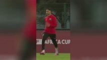 Maroc - Hakimi à l'entraînement avant le match d'ouverture