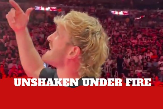 Anthony Joshua doesn’t blink as Logan Paul tries to get in his head