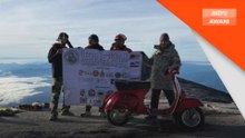 Malaysia cipta sejarah dunia, Vespa dipikul ke puncak Gunung Kinabalu