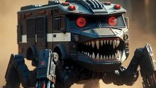 Scary Spider Police Truck 😱🕷️ | Robo Monster Car