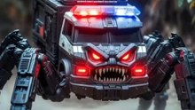 Scary Spider Police Truck 😱🕷️ | Robo Monster Car
