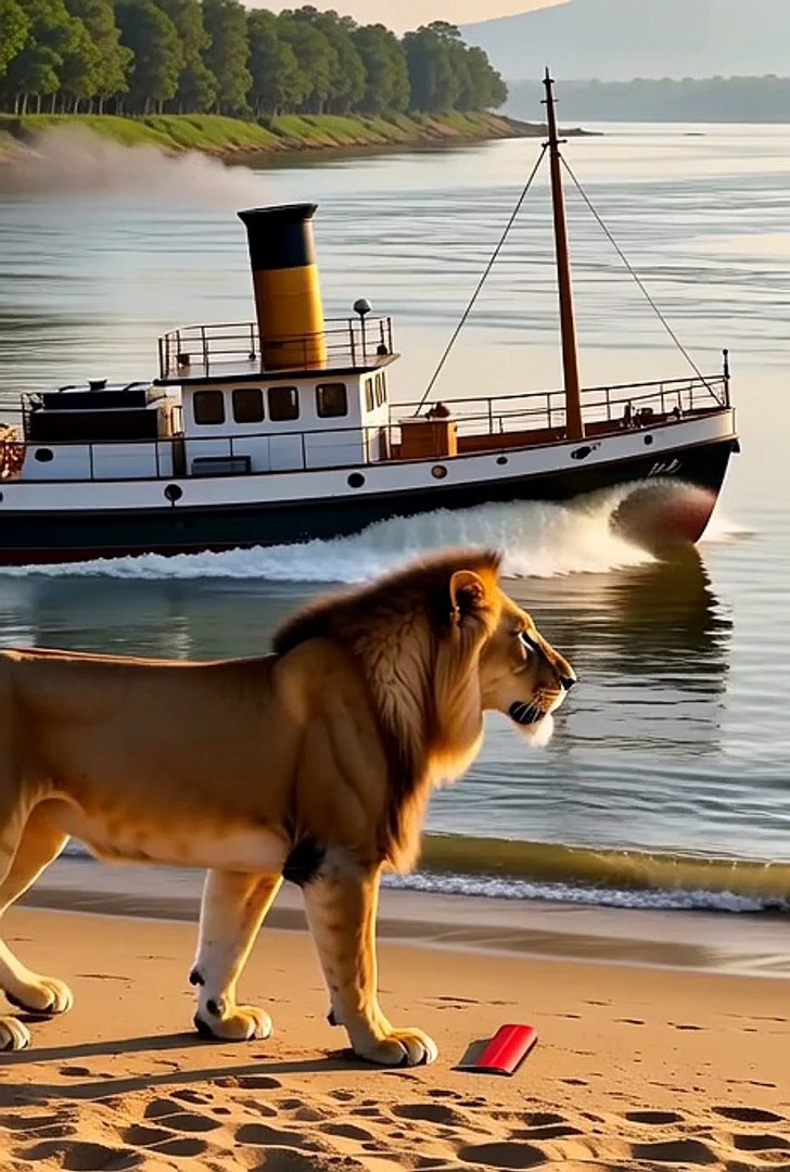 ⁣Very funny video | Lion and ship race | Shorts | Funny Videos 2026