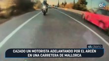 Cazado un motorista adelantando por el arcén en una carretera de Mallorca
