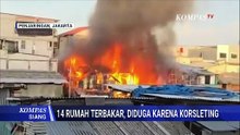 Kebakaran di Pemukiman Padat Kawasan Teluk Gong, 14 Rumah Terbakar