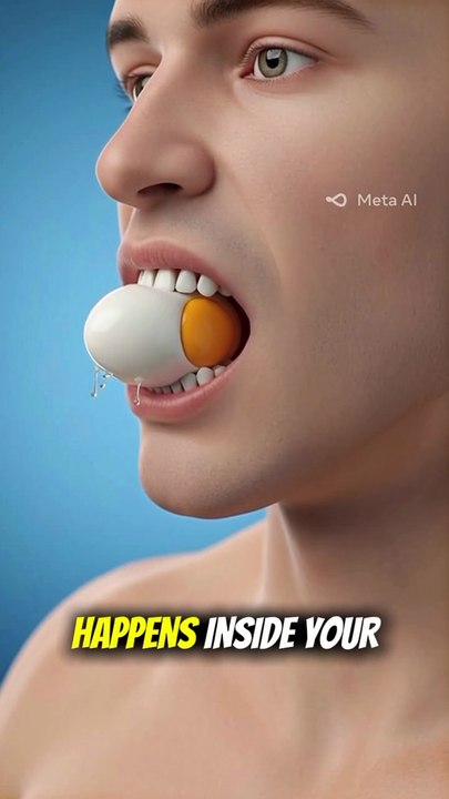 Egg 🥚 digestion explained in few seconds#learning #egg #digestion
