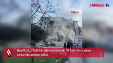 Beylikdüzü'nde dehşet! Bina yıkım sırasında çöktü, çocuklar son anda kurtuldu