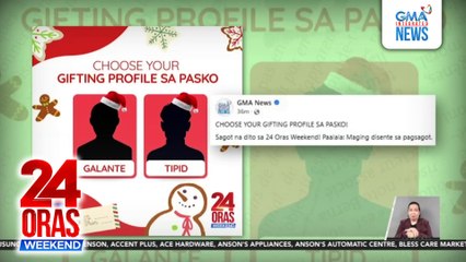 Ilang Pilipino, pinipiling magtipid sa pagbibigay ng mga regalo ngayong Pasko | 24 Oras Weekend