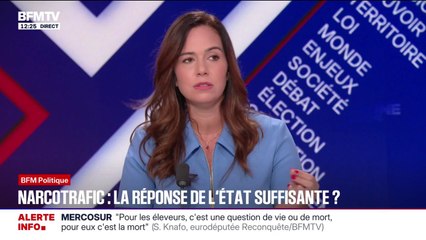 Lutte contre le narcotrafic: Sarah Knafo, eurodéputée "Reconquête", estime que l'action de l'État "va dans le bon sens" mais "n'est pas suffisante"