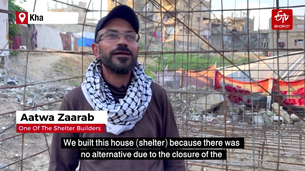 Gazans Build Shelters From Rubble Of Destroyed...